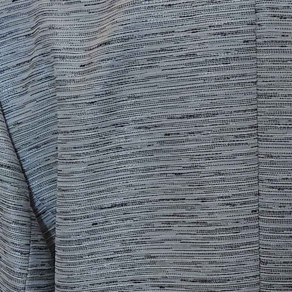 Chic Lesuit Silver, Black, Gray Striped Blazer, 18 - image 4